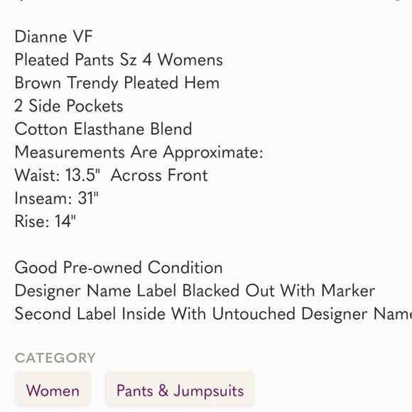 Dianne VF Pleated High Rise Pants - Picture 11 of 11